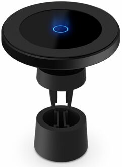 Qi Snelle Opladen Draadloze Oplader Magnetische Draadloze Lading In Auto 10W Magsave Magneet Mount Air Vent Dashboard Auto Telefoon houder 10W zwart