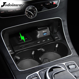 QI wireless charger for Mercedes Benz C Class W205 C180 C200 C260 GLC accessories for AMG C43 C63 for iphone 11 charging board