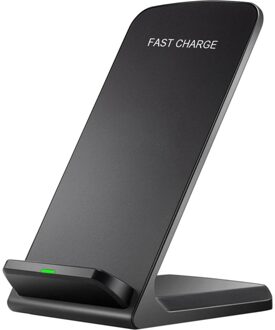Qi Wireless Charger Stand voor iPhone X XS 8 XR Samsung S9 S10 S8 S10E Snelle Draadloze Laadstation Telefoon charger Stand wit