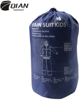 Qian Ondoordringbare Kinderen Regenjassen School Waterdichte Kids Pak Regen Jas Jongens/Meisjes Regenkleding Poncho Regen Broek Jas Cover XL