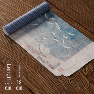 Qianlijiang Mountain Suede Thee Tafel Katoen Stof Tafel Vlag Chinese Stijl Droge Thee Handdoek Mat Bamboe Mat Thee Gordijn ZM822 stijl 1