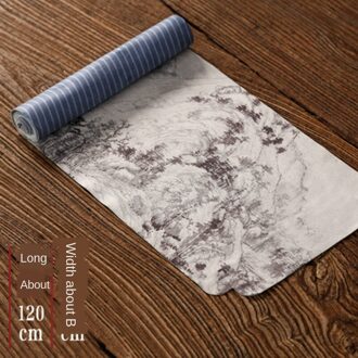 Qianlijiang Mountain Suede Thee Tafel Katoen Stof Tafel Vlag Chinese Stijl Droge Thee Handdoek Mat Bamboe Mat Thee Gordijn ZM822 stijl 2