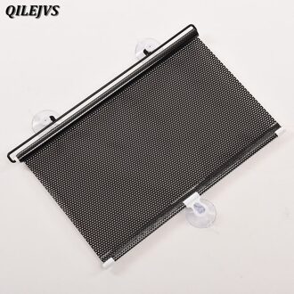 QILEJVS Auto Styling Zwart 58x125 cm Auto Auto Window Roll Blind Zonnescherm Voorruit Zonnescherm Visor