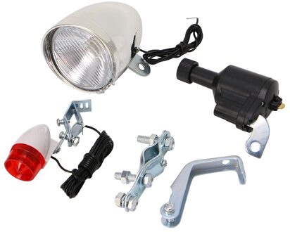 (Qilejvs) Gemotoriseerde Fiets Wrijving Dynamo Generator Hoofd Achterlicht Acessories APR14_17
