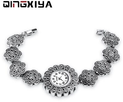 Qingxiya De Top Horloge Mode Vrouwen Oude Zilveren Armband Horloge Dame Creatieve Relojes Para Mujer Winkelen