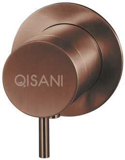 Qisani Inbouwkraan Qisani Flow Thermostatisch 1-weg Rond Geborsteld Copper Koper