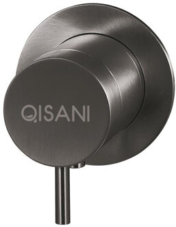 Qisani Inbouwkraan Qisani Flow Thermostatisch 1-weg Rond Geborsteld Gun Metal Gunmetal