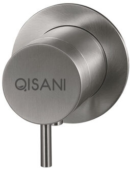 Qisani Inbouwkraan Qisani Flow Thermostatisch 1-weg Rond Geborsteld RVS Chroom