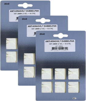 Qlinq Anti-krasvilt - 54x - wit - 28 mm - rond - zelfklevend - meubel beschermvilt