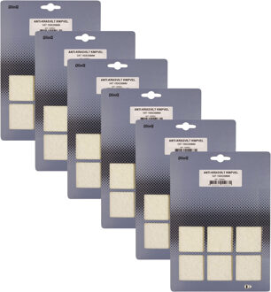 Qlinq Anti-krasvilt - 6x knipvel - wit - 150 x 200 mm - rechthoek - zelfklevend - meubel beschermvilt