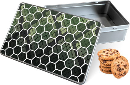 qMust Koektrommel Snakeskin Honeycomb Rechthoek - Bewaarblik 20x13x5 cm