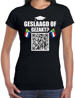 QR code geslaagd of gezakt t-shirt dames zwart - gezakt - Afgestudeerd shirts S
