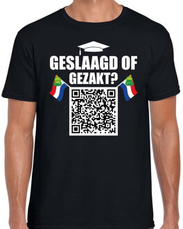 QR code geslaagd of gezakt t-shirt heren zwart - geslaagd - Afgestudeerd shirts 2XL
