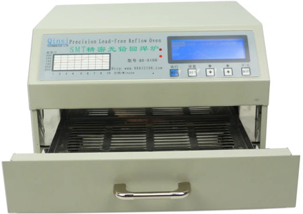 QS-5100 600W Automatic Soldering stove Lead-Free SMT Reflow Oven for SMD SMT Rework solder area 180*120mm