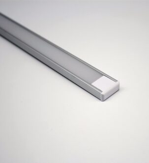 QSG-1506; LED aluminium profiel (geanodiseerd zilver kleur) met PC cover; voor flexibele of harde LED strips; led lineaire licht profiel frosted hoes
