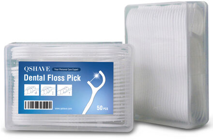 QSHAVE 50 stuks Dental Floss Bleken Picks Tanden Tandenstokers Stick Tand Schoon Oral Care 7.5cm Willekeurige Pakket