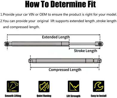 Qty2 Kofferbak Gas Opgeladen Lift Ondersteuning Voor Lexus 2005-2007 GS300/ 2005 - GS350/ 2006 GS430/ 2007 GS450h Compati