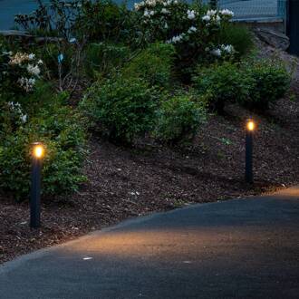 Quader LED tuinpadverlichting, IP54 grafiet gestructureerd