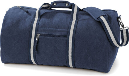 Quadra Canvas katoenen reistas/weekendtas navy blauw 45 liter - Reistas (volwassen)