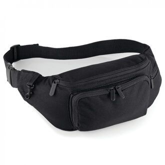 Quadra heuptasje - zwart - buideltasje - volwassenen - 37 x 15 cm - fanny pack