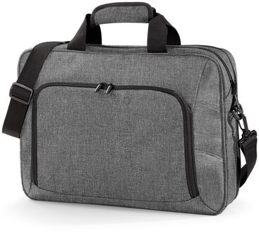 Quadra Luxe werktas/laptoptas - 41 x 30 cm - grijs - Laptop documenten schoudertas - 13 liter