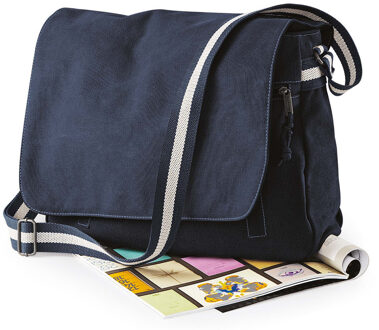 Quadra Schoudertas - donkerblauw - 14 liter - 40x30x12 cm - documententas