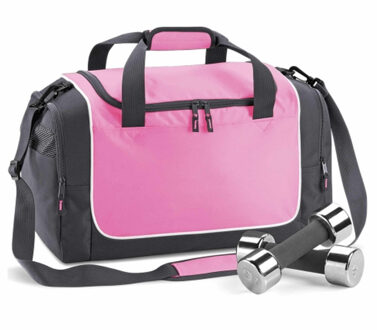 Quadra Sporttas/Reistas Locker - 30 Liter - schouderband - 3 vakken - roze/grijs - 47 x 30 x 27 cm