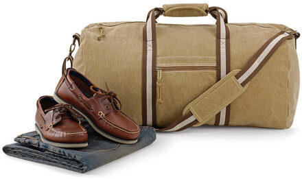 Quadra Weekendtas - 45 liter - lichtbruin - canvas reistas - vintage look