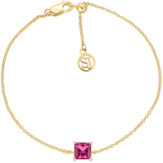 Quadrato Armband met Roze Zirkonia Sif Jakobs Jewellery , Yellow , Dames - ONE Size