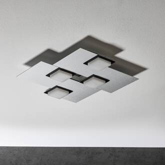Quadro LED-plafondlamp 32 W zilver alu / grijs / zink