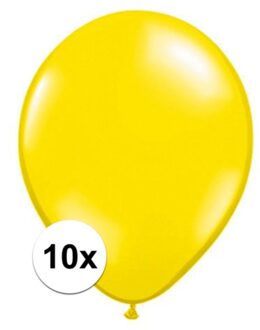 Qualatex ballonnen citroen geel 10 stuks - Ballonnen