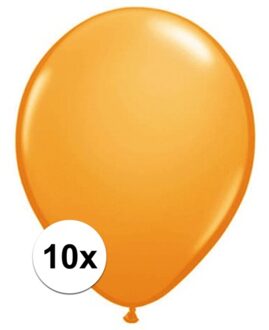 Qualatex ballonnen oranje 10 stuks - Ballonnen