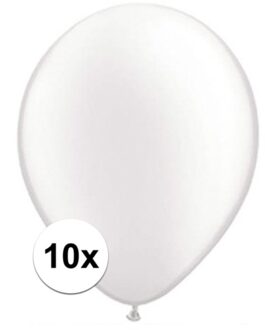 Qualatex Ballonnen qualatex parel wit 10 stuks