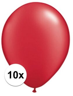 Qualatex ballonnen ruby rood 10 stuks