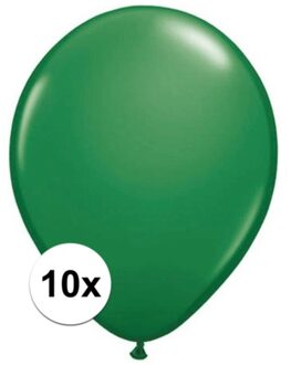 Qualatex groene ballonnen 10 stuks