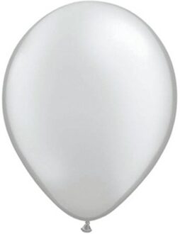 Qualatex metallic zilveren ballonnen 25 stuks