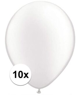 Qualatex Parel witte Qualatex ballonnen 10 stuks - Ballonnen