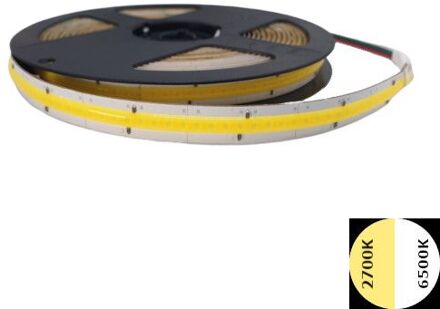 Qualedy COB Ledstrip 24 Volt - CCT 2700-6500K - 5 meter - 576LED/m - 22W/m - IP20