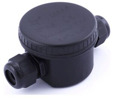 Qualedy Lasdoos Spatwaterdicht - 2 flexibele ingangen 5-9 mm - Ø65x96x47mm - IP66