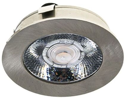 Qualedy LED Meubelspot Baston Aluminium 3 Watt - 12V - 2700K - Ø63x15mm - IP44