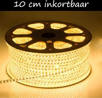 Qualedy LED Strip 230 Volt - Inkortbaar per 10 cm - 2700K - Dimbaar - IP65