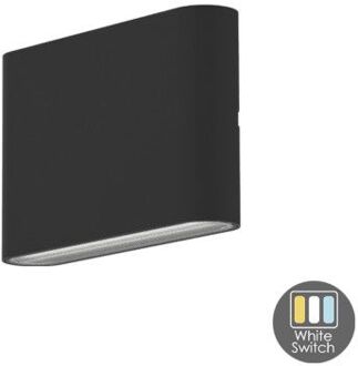 Qualedy LED Wandlamp Callisto Zwart - Kleur instelbaar - 6 Watt - IP65