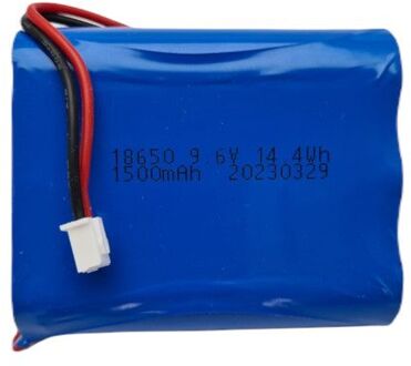 Qualedy Losse accu voor noodverlichting - LiFeP04 Lithium - 9,6V - 1500mAh - 14.4Wh - 70x55x20mm