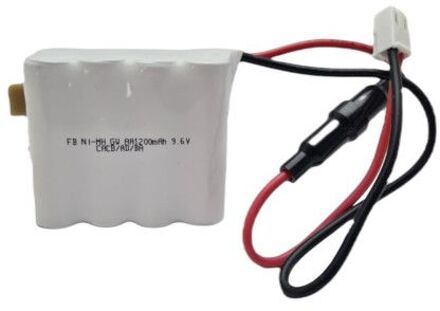 Qualedy Losse accu voor noodverlichting - Ni-Mh - 9,6V - 1200mAh - 60 x 50 x 30mm