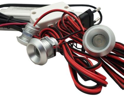 Qualedy Set 3 x 2 Watt dimbare mini led inbouwspots chroom