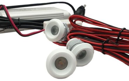 Qualedy Set 3 x 2 Watt dimbare mini led inbouwspots wit