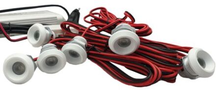 Qualedy Set 6 x 2 Watt dimbare mini led inbouwspots wit