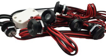 Qualedy Set 6 x 2 Watt dimbare mini led inbouwspots zwart