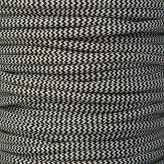 Qualedy Strijkijzersnoer Zwart/Wit 2-aderig - per lopende meter