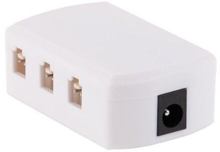 Qualedy Verdeeldoos 6-polig voor M-stekkers - 5.5mm ingang - incl. DC-plug